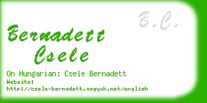 bernadett csele business card